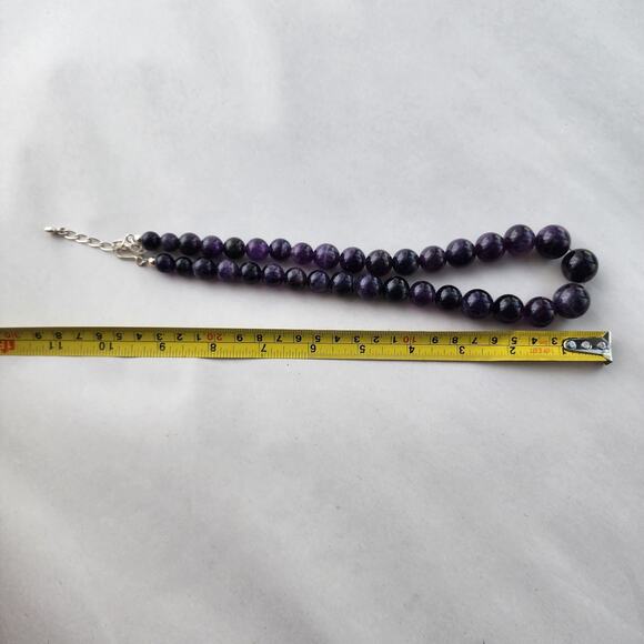Jay King Signed Amethyst Sterling Silver 925 Large Beaded Necklace New Purple - Picture 9 of 9